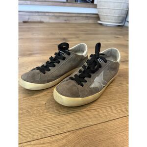GOLDEN GOOSE SUPERSTAR 37 leather lace up tennis shoe Suede Grey Sneaker